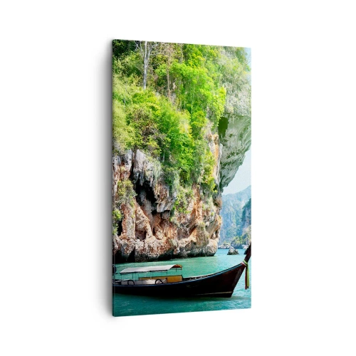 Cuadro sobre lienzo - Impresión de Imagen - Una invitación a un viaje exótico - 45x80 cm
