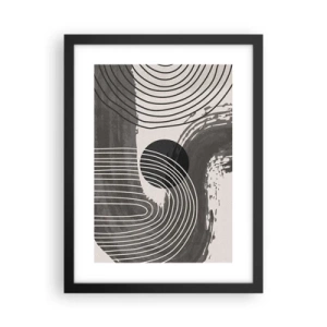 Póster en marco negro - La victoria del óvalo - 30x40 cm