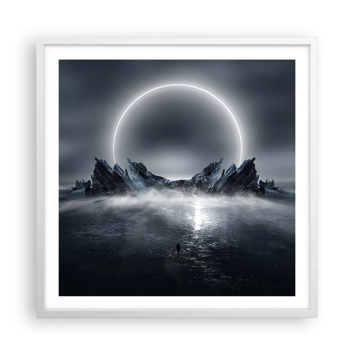 Póster en marco blanco - El final del cuento - 60x60 cm