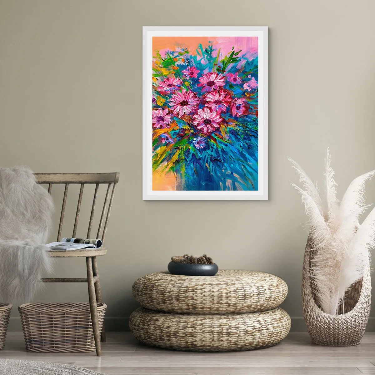 Póster en marco blanco - La energía de la vida - 40x50 cm