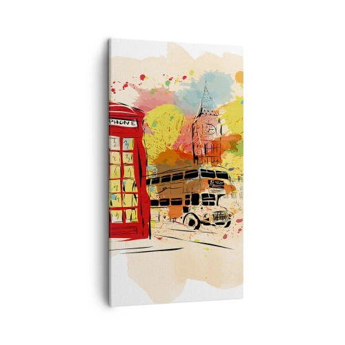 Cuadro sobre lienzo - Impresión de Imagen - Una ciudad de la diversidad - 45x80 cm