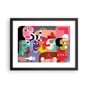 Póster en marco negro - Estilo Picasso - 40x30 cm