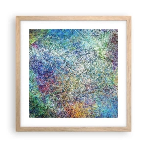 Póster en marco roble claro - No es tan fácil - 40x40 cm