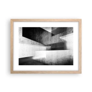 Póster en marco roble claro - La estructura del espacio - 40x30 cm