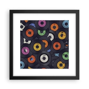 Póster en marco negro - Colores de los clásicos - 30x30 cm