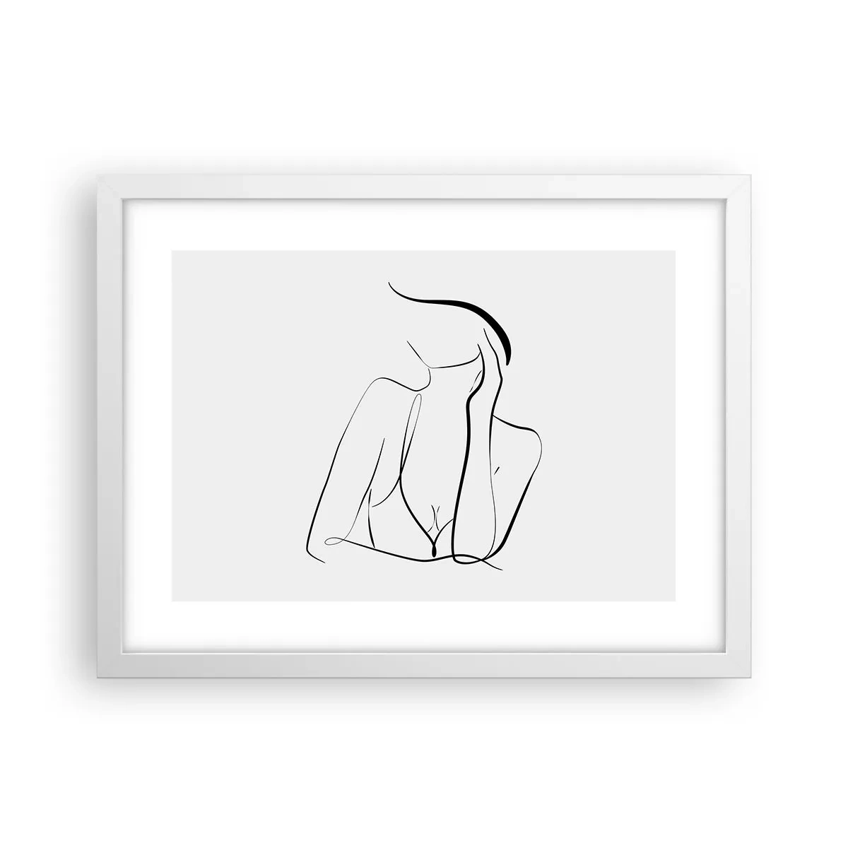 Póster en marco blanco - En la ola de sueños - 40x30 cm