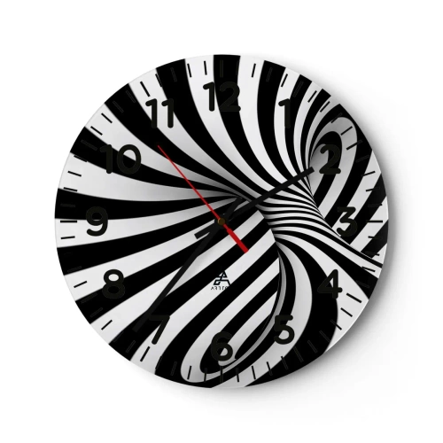 Reloj de pared - Reloj de vidrio - Composición: espacio de baile - 40x40 cm
