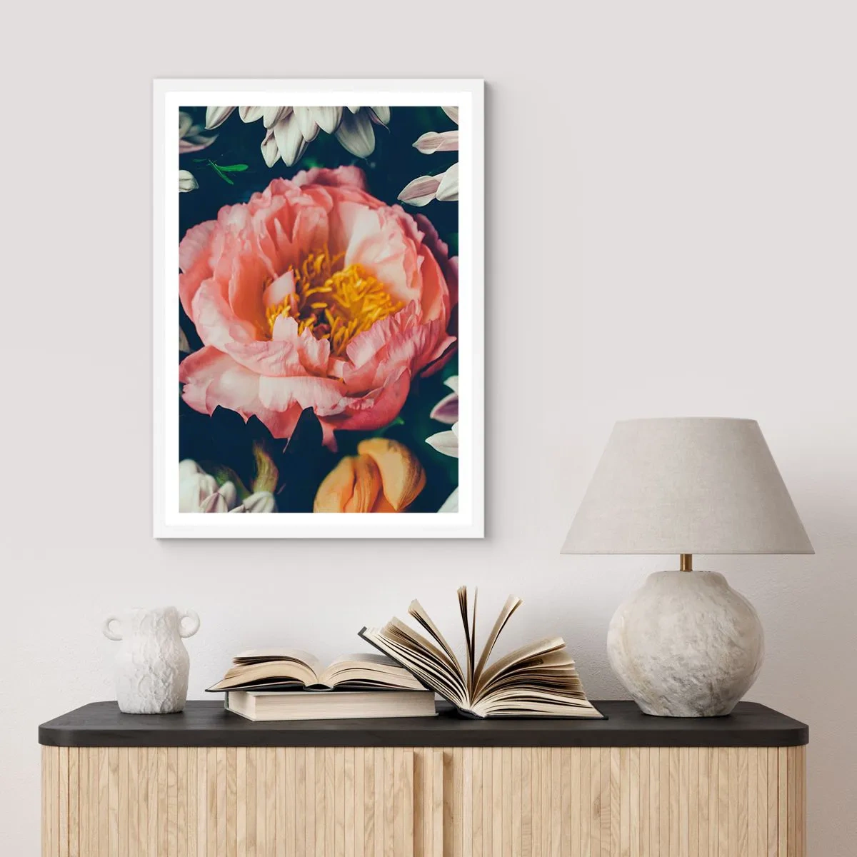 Póster en marco blanco - Con esplendor barroco - 50x70 cm