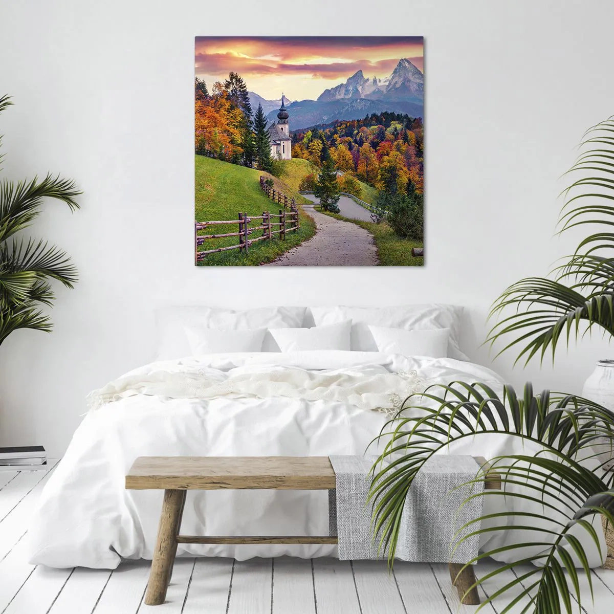 Cuadro sobre lienzo - Impresión de Imagen - Paisaje como una pintura - 60x60 cm
