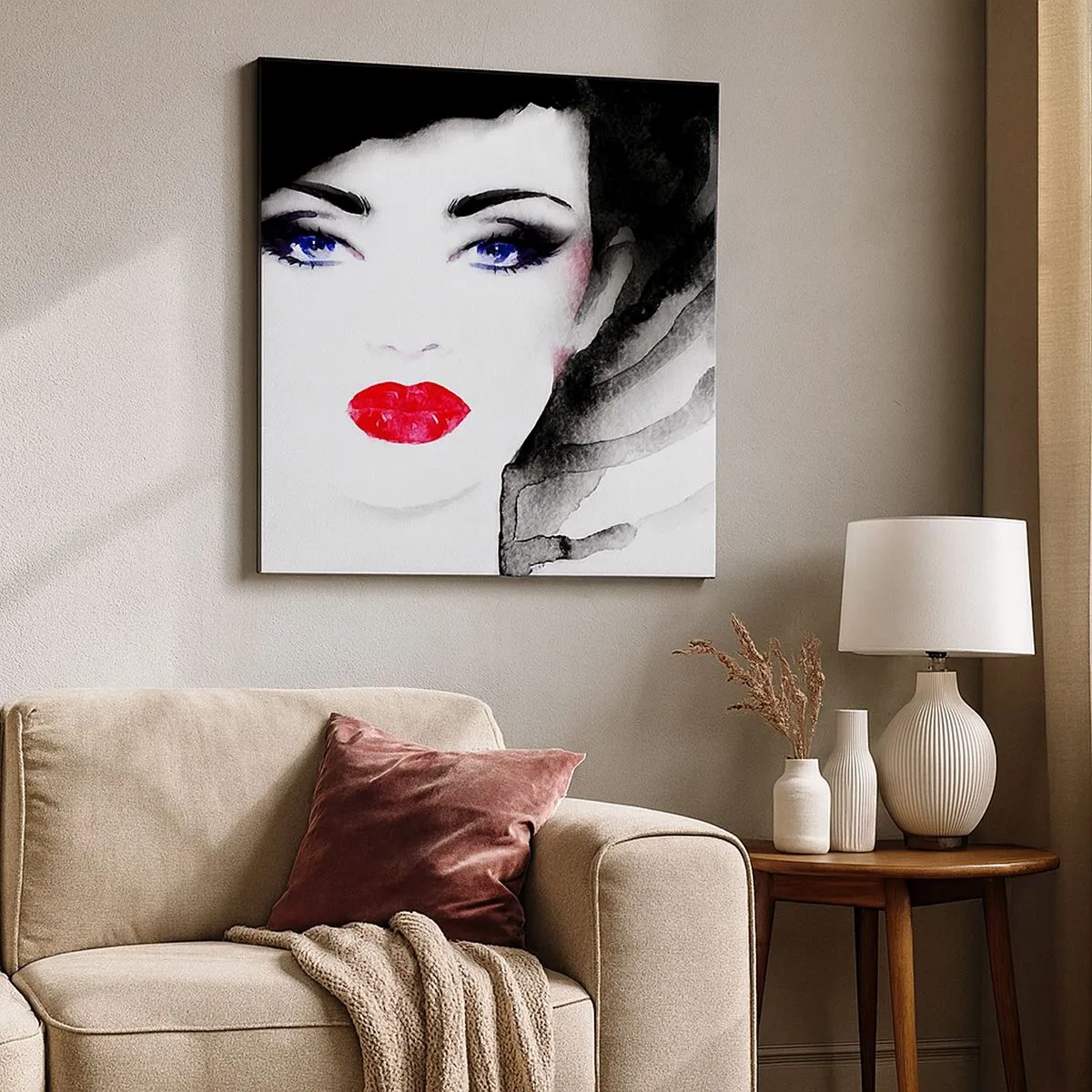 Cuadro sobre lienzo - Impresión de Imagen - Lenguaje no verbal - 30x30 cm