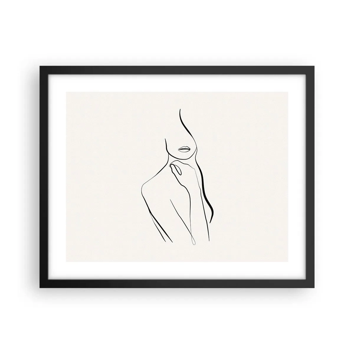 Póster en marco negro - Una ola de melancolía - 50x40 cm