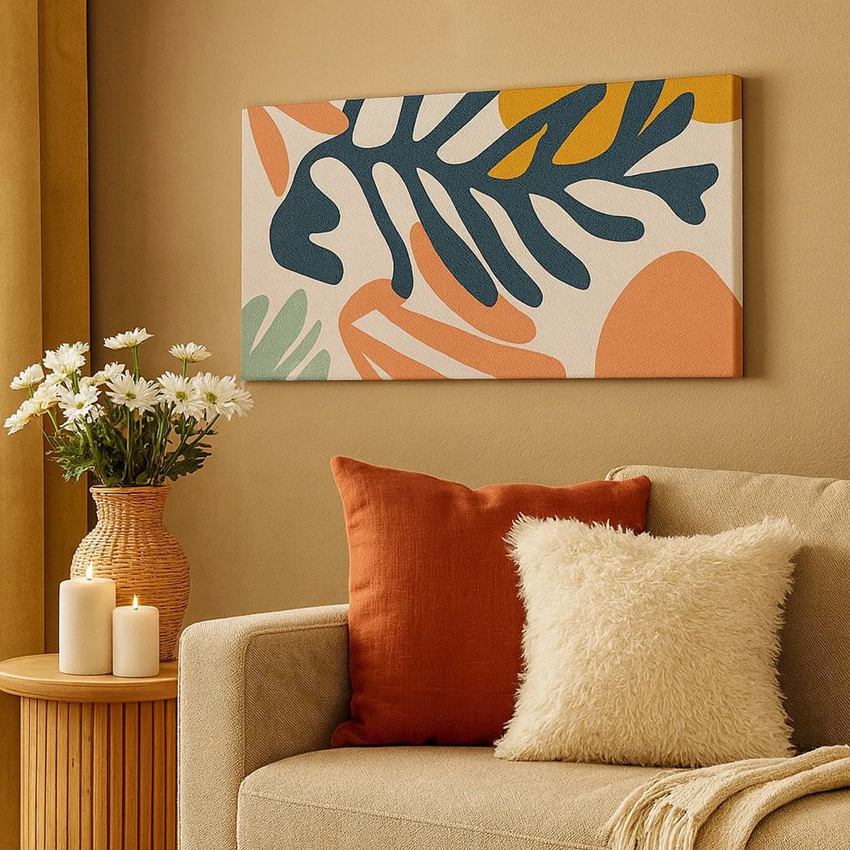 Cuadro sobre lienzo - Impresión de Imagen - Mares de coral - 100x40 cm