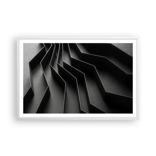 Póster en marco blanco - Orden espacial - 91x61 cm