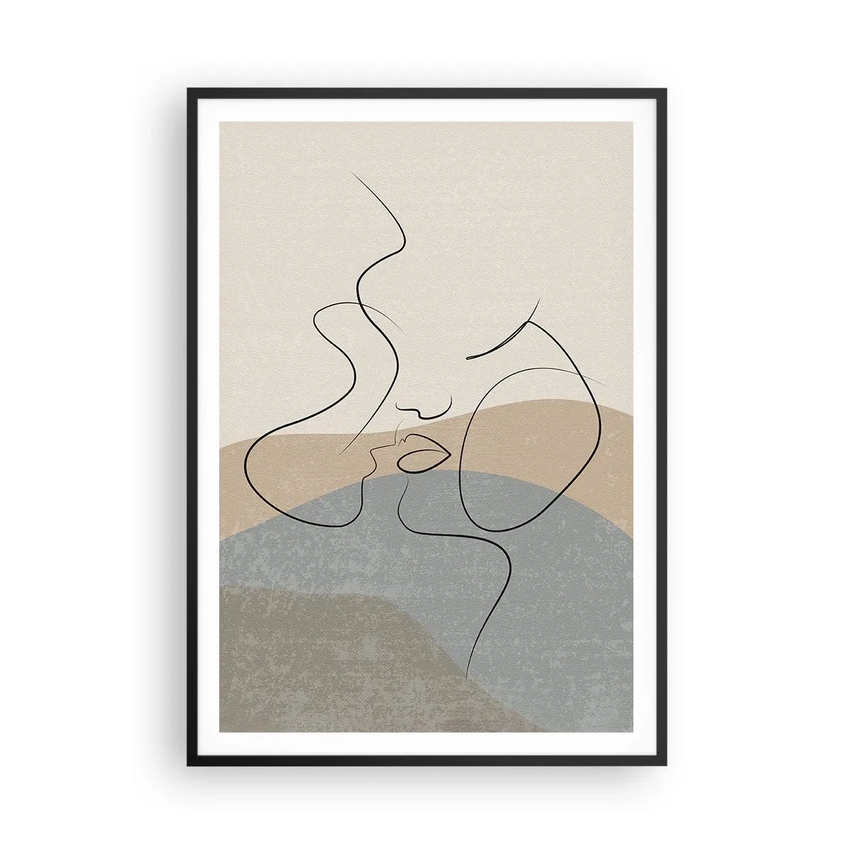 Póster en marco negro - Como una pincelada - 70x100 cm