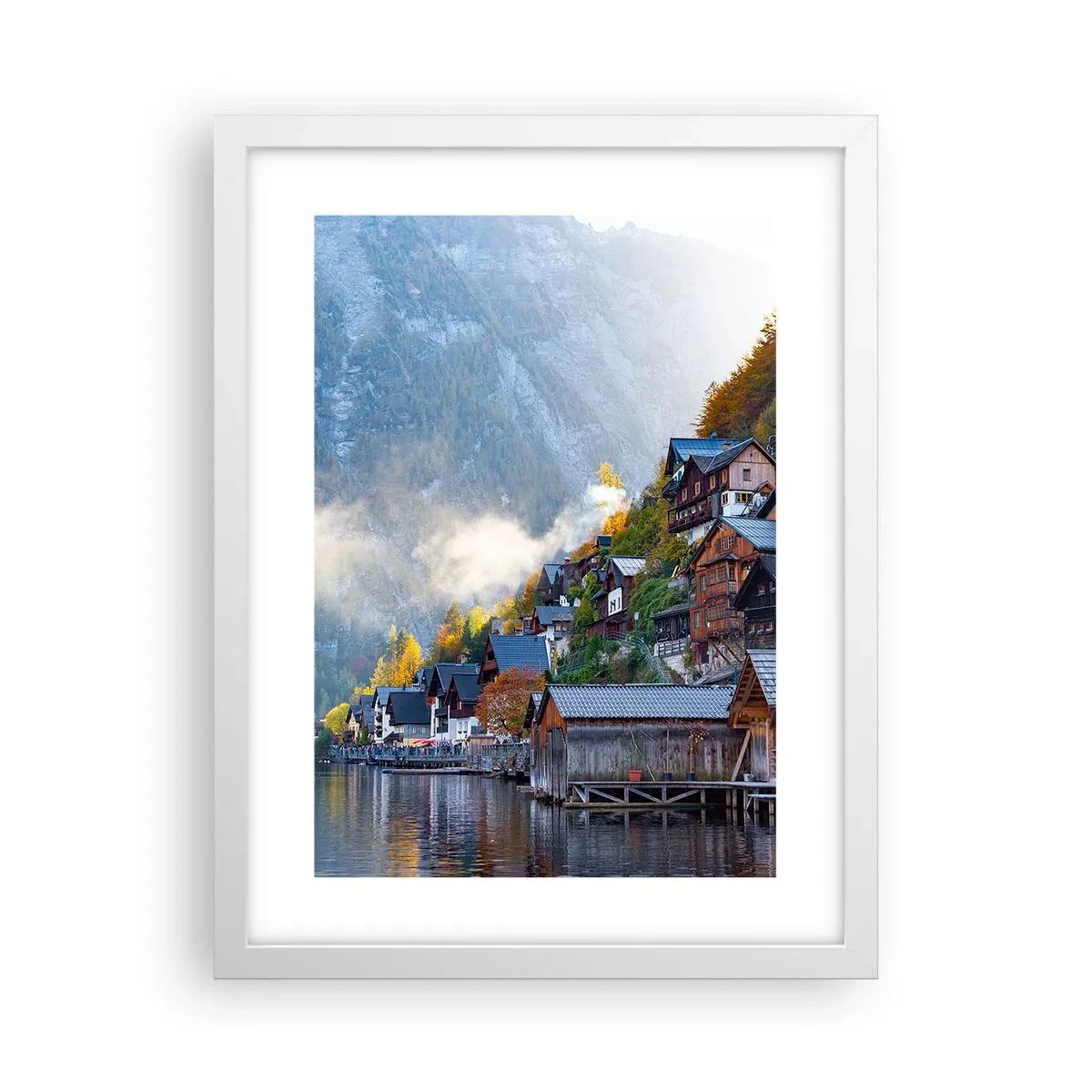 Póster en marco blanco - Ambiente alpino - 30x40 cm