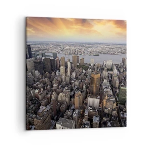 Cuadro sobre lienzo - Impresión de Imagen - El corazón palpitante de nuestro tiempo - 60x60 cm