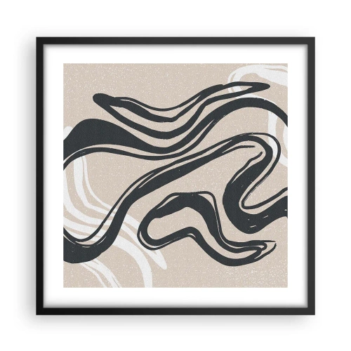 Póster en marco negro - Expresión multiplicada - 50x50 cm