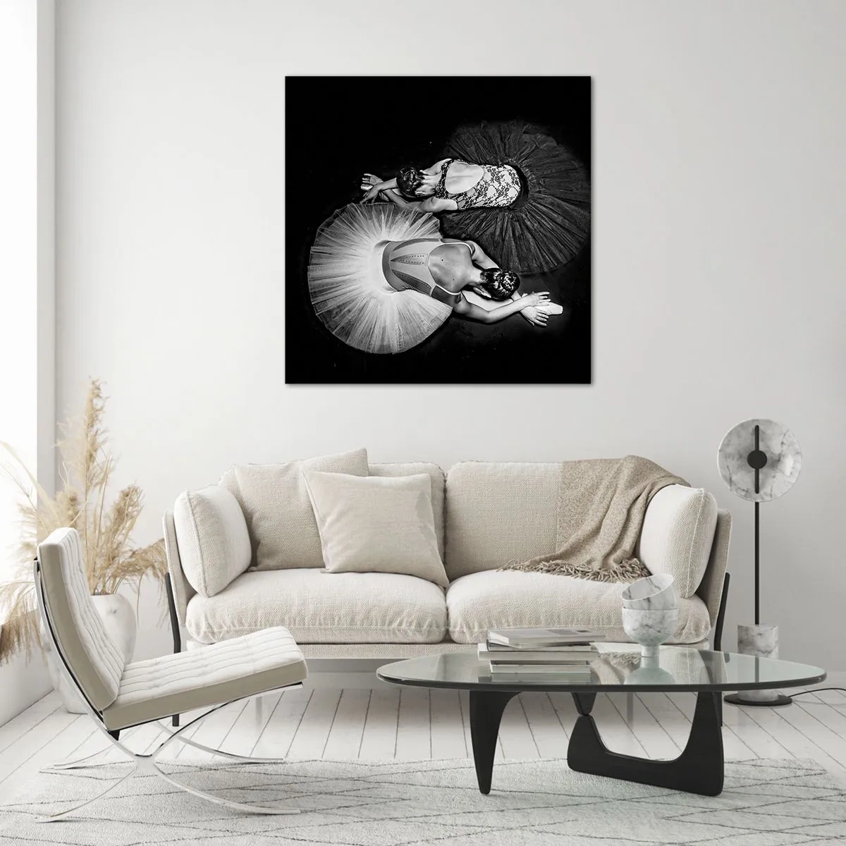 Cuadro sobre vidrio - Impresiones sobre Vidrio - Yin y yang: el equilibrio perfecto - 40x40 cm