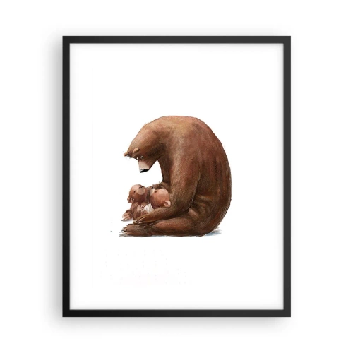 Póster en marco negro - Dulces sueños, niños - 40x50 cm