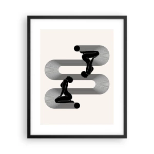 Póster en marco negro - Simetría sensual - 40x50 cm
