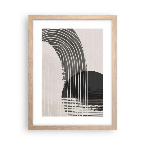 Póster en marco roble claro - Ida y vuelta - 30x40 cm