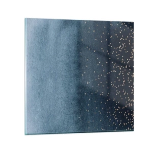 Cuadro sobre vidrio - Impresiones sobre Vidrio - Composición - fases azules - 30x30 cm