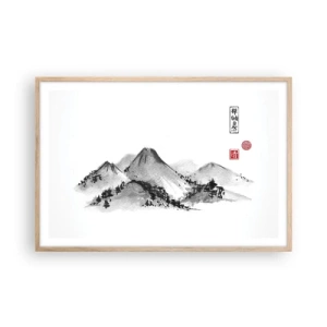 Póster en marco roble claro - Más allá de lo lejano - 91x61 cm