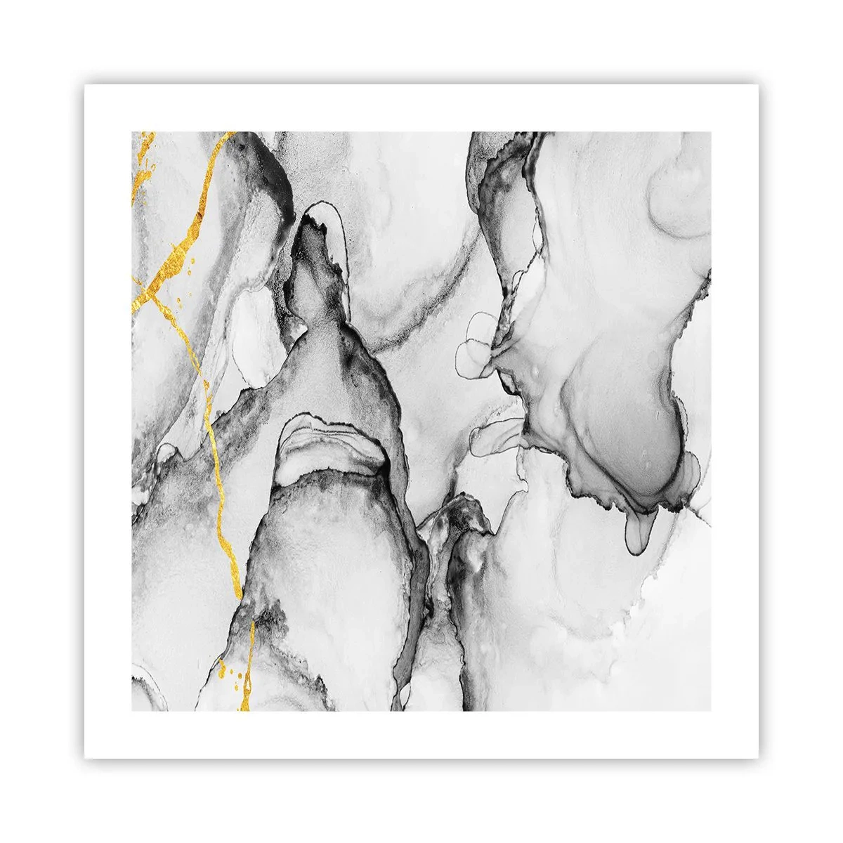 Póster - Composición con motivo de oro - 50x50 cm