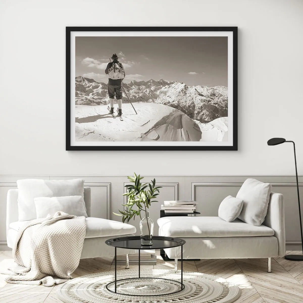 Póster en marco negro - El techo del mundo - 50x40 cm
