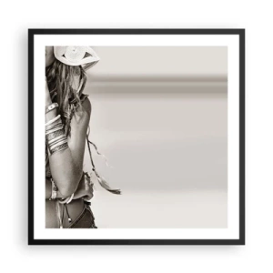 Póster en marco negro - Libertad natural - 60x60 cm