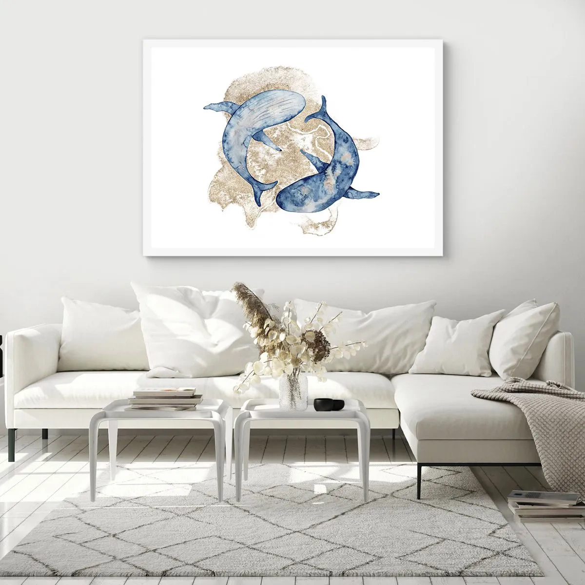 Póster en marco blanco - ¿Amistad o amor? - 100x70 cm