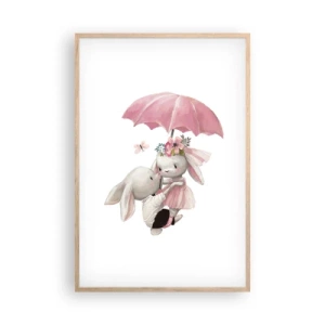 Póster en marco roble claro - Esto es amor - 61x91 cm