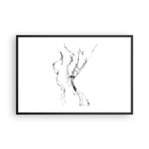Póster en marco negro - Hermosa y fuerte - 91x61 cm