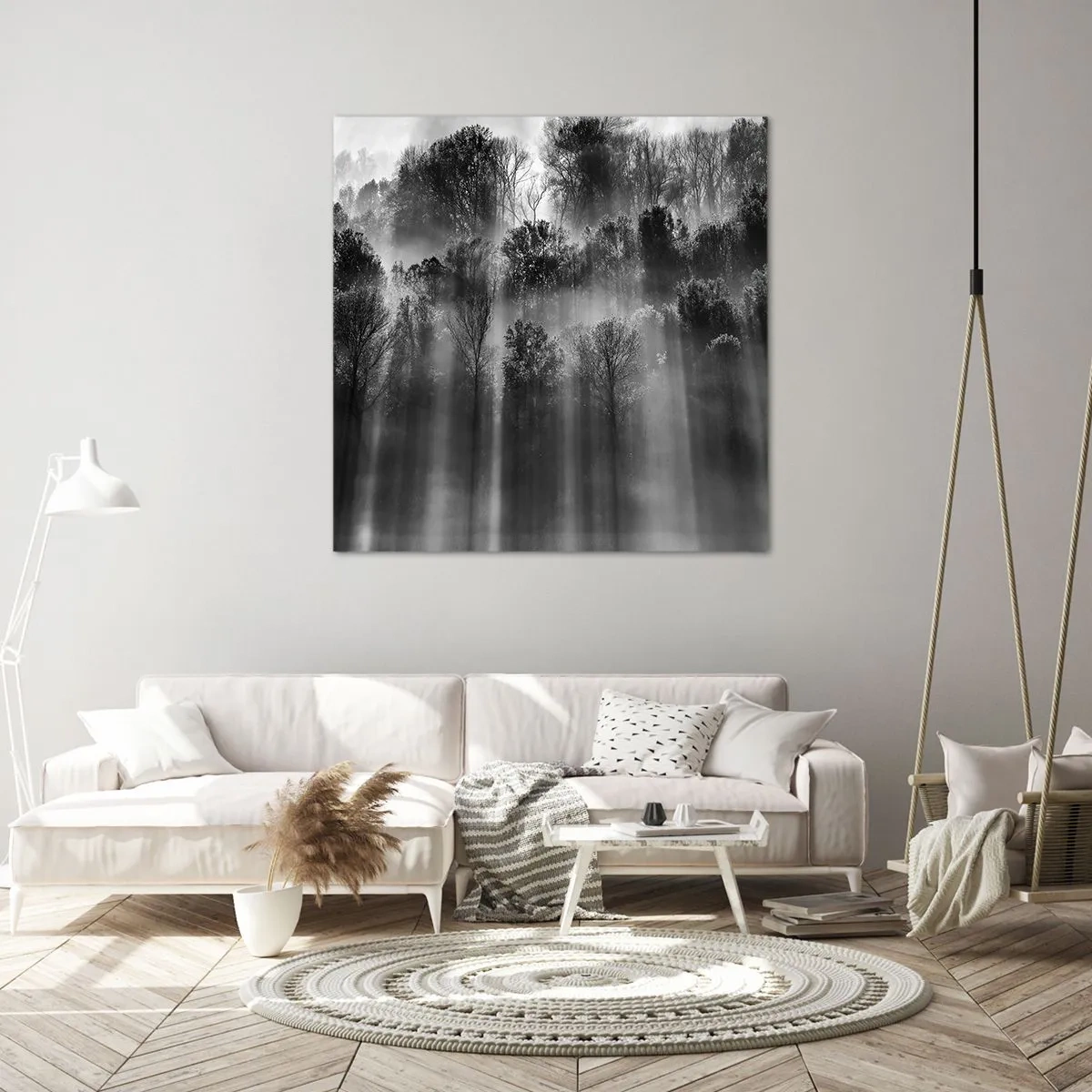 Cuadro sobre lienzo - Impresión de Imagen - En los flujos de luz - 60x60 cm