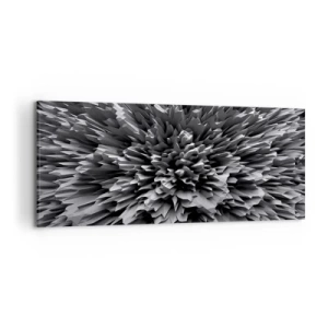 Cuadro sobre lienzo - Impresión de Imagen - Estructura abstracta en tonos de gris - 120x50cm - No puede ser más afilado - Decoración de pared moderna para salón y dormitorio ARTTOR