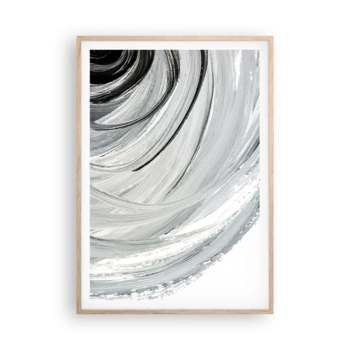 Póster en marco roble claro - Composición orbital - 70x100 cm