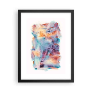 Póster en marco negro - Colorido desorden - 30x40 cm