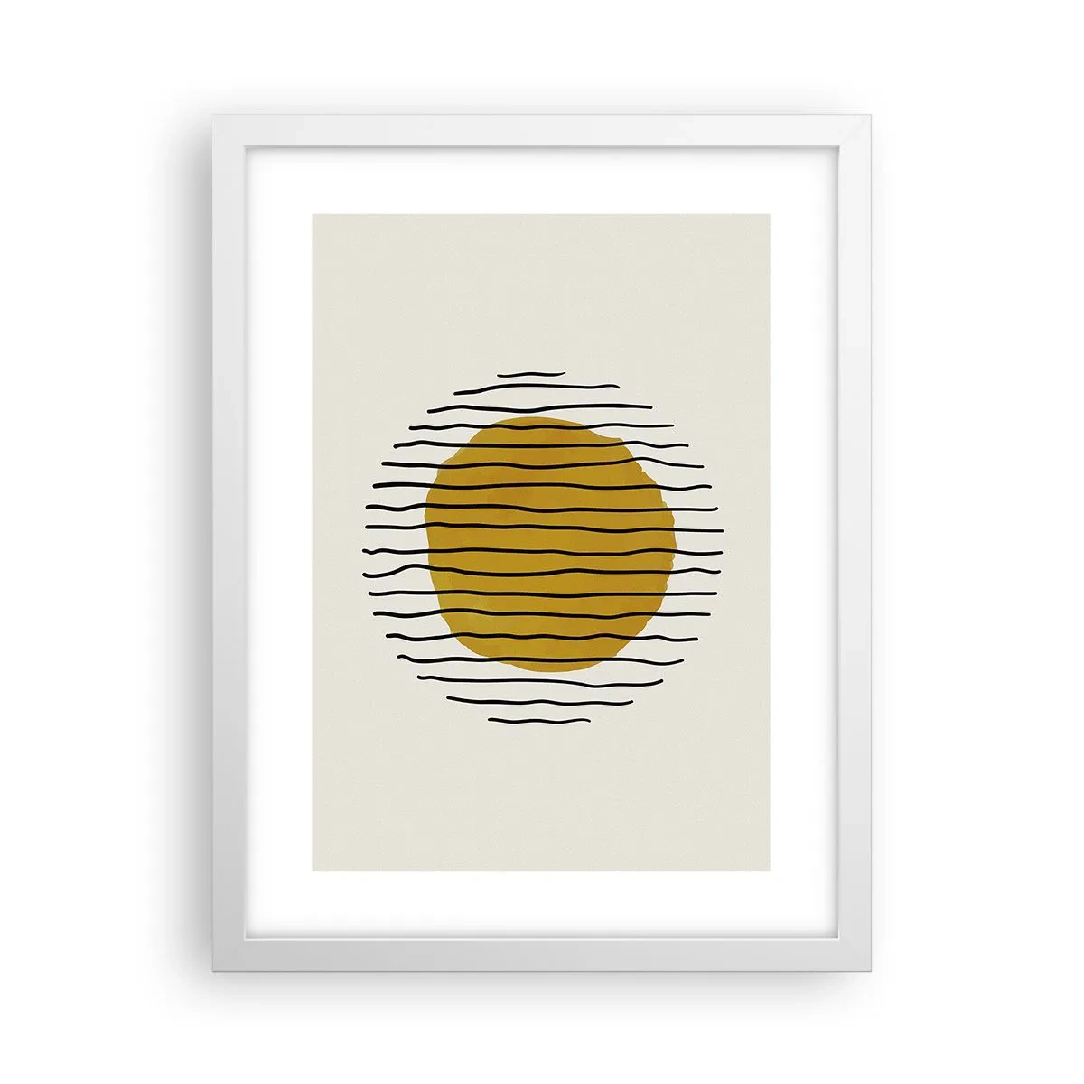 Póster en marco blanco - Abstracción cálida - 30x40 cm