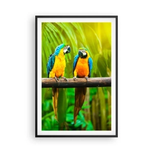 Póster en marco negro - ¿Y has oído que ella...? - 61x91 cm