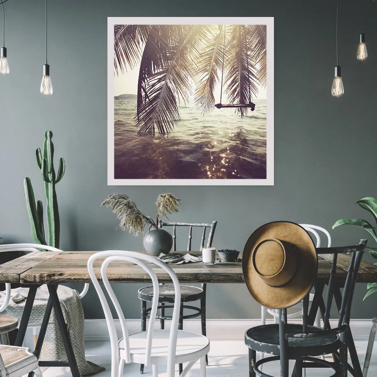 Póster - Columpiar la imaginación - 60x60 cm