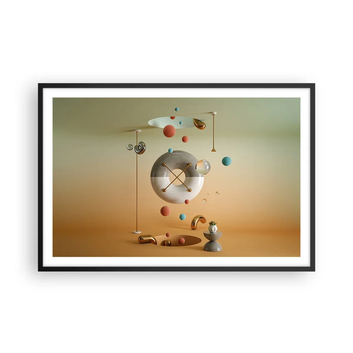 Póster en marco negro - Todo puede suceder - 91x61 cm