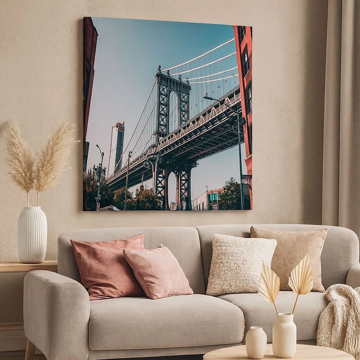 Cuadro sobre lienzo - Impresión de Imagen - Sobre el fluir de la ciudad - 30x30 cm