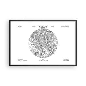 Póster en marco negro - Anatomía de Cracovia - 91x61 cm