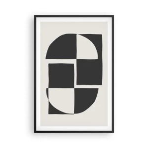 Póster en marco negro - Antítesis - síntesis - 61x91 cm