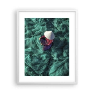 Póster en marco blanco - En un mar de redes - 40x50 cm