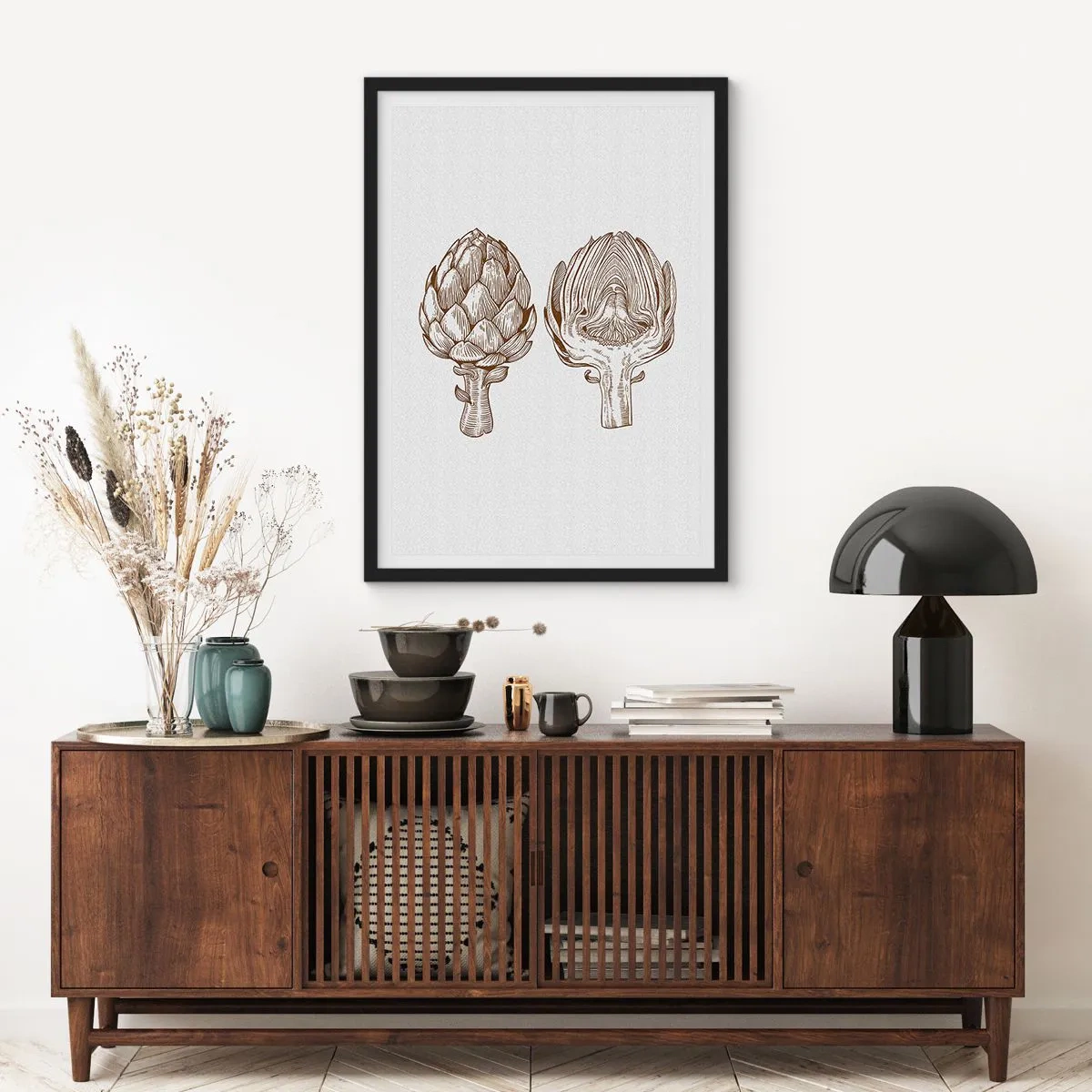 Póster en marco negro - Lección de anatomía - 30x40 cm