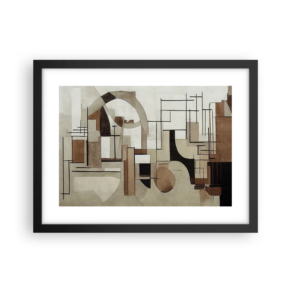 Póster en marco negro - Paisaje urbano 2.0 - 40x30 cm