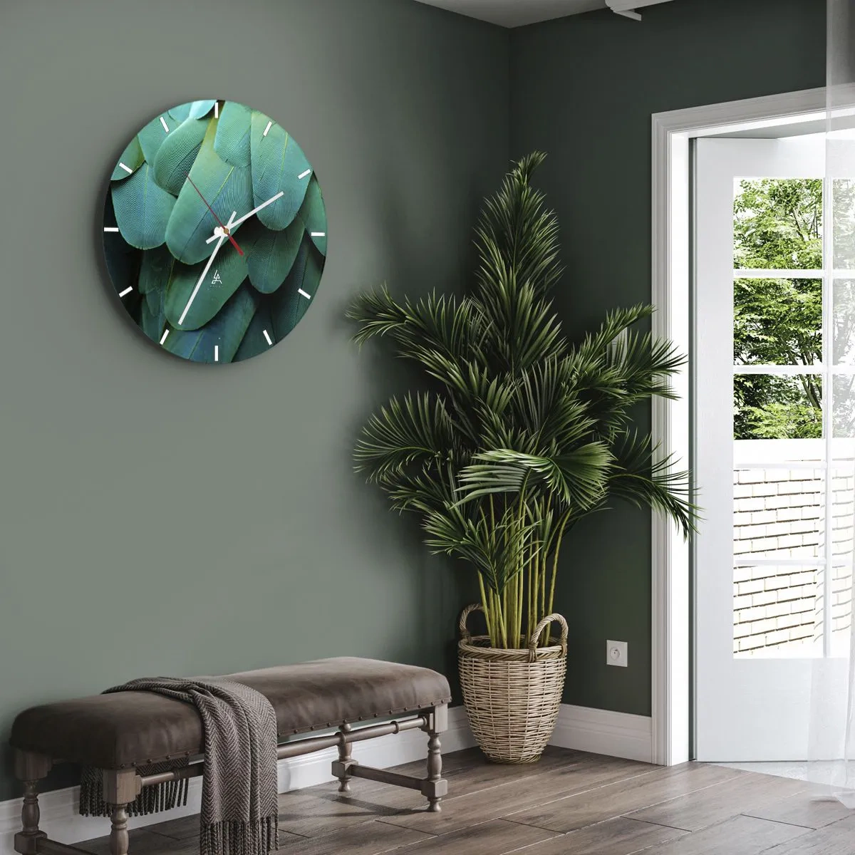 Reloj de pared - Reloj de vidrio - La precisión de la naturaleza - 40x40 cm