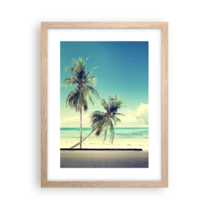 Póster en marco roble claro - Comienzan las vacaciones - 30x40 cm