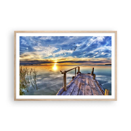 Póster en marco roble claro - El viento se va a descansar - 91x61 cm